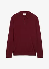 Feinstrick-Polopullover mit edler Merinowolle, Slim Fit, bonprix