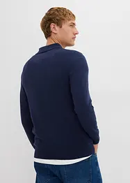 Feinstrick-Polopullover mit edler Merinowolle, Slim Fit, bonprix