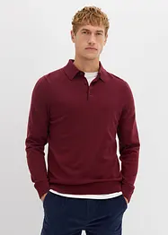 Feinstrick-Polopullover mit edler Merinowolle, Slim Fit, bonprix
