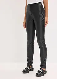 Lederimitat-Hose im Punto di Roma Mix, bonprix