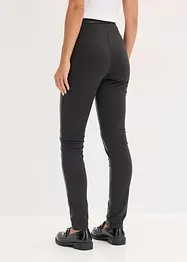 Pantalon bi-matière Punto di Roma et tissu enduit, bonprix