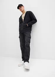 Kapuzen-Sweatjacke mit reiner Baumwolle, Loose Fit, bonprix
