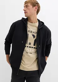 Kapuzen-Sweatjacke mit reiner Baumwolle, Loose Fit, bonprix