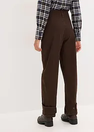 Pantalon en twill, taille haute, bonprix