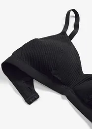 Soutien-gorge bralette rembourré, sans armatures, en coton côtelé, bonprix