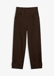 Pantalon en twill, taille haute, bonprix