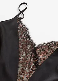 Satin Negligé mit Glitzergarn, bonprix