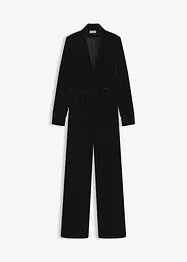 Jersey-Jumpsuit aus fließendem Samt, bonprix