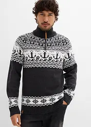 Pull norvégien à col camionneur, motif marin, bonprix