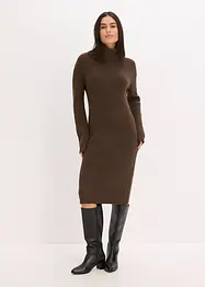 Rollkragen Rippstrickkleid, bonprix