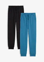 Lot de 2 pantalons de jogging doux en coton mélangé, bonprix