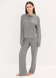 Loungewear Hausanzug aus weicher Rippe, oversized, bonprix