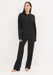 Weit geschnittener Loungewear Hausanzug aus weicher Rippe, bonprix