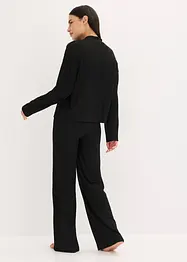 Weit geschnittener Loungewear Hausanzug aus weicher Rippe, bonprix