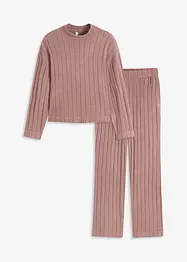 Loungewear Hausanzug aus weicher Rippe, oversized, bonprix