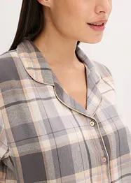 Gewebter Flanell Pyjama mit Glitzergarn und Geschenktasche, bonprix