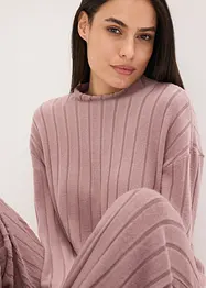 Loungewear Hausanzug aus weicher Rippe, oversized, bonprix