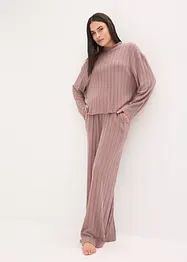 Loungewear Hausanzug aus weicher Rippe, oversized, bonprix
