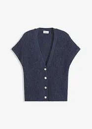 Gilet sans manches en maille avec boutons décoratifs, bonprix