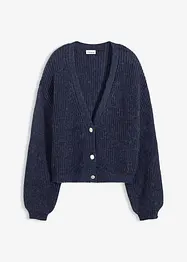 Oversized Strickjacke mit Glitzergarn und Wollanteil, bonprix