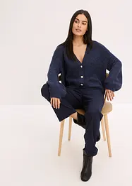 Oversized Strickjacke mit Glitzergarn und Wollanteil, bonprix
