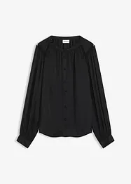 Satinbluse mit Spitzenbändern, bonprix