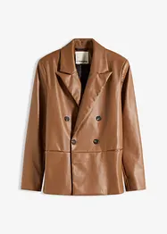 Oversize-Blazer aus Lederimitat, bonprix