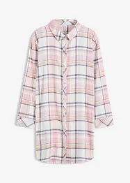 Gewebtes Nachthemd aus Flanell mit Knopfleiste, bonprix