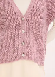 Strick-Weste mit dekorativen Knöpfen und Wollanteil, bonprix