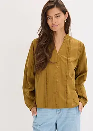 Bluse aus Baumwolle mit Spitzen-Details, bonprix