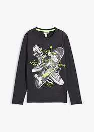 T-shirt manches longues en coton mélangé, bonprix