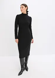 Ripp-Jerseykleid aus Viskose-mix, bonprix