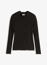 T-shirt côtelé en viscose majoritaire, bonprix