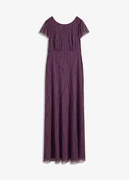 Maxikleid aus zartem Tüll mit Perlenstickerei, bonprix