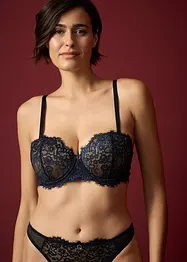 Soutien-gorge balconnet en dentelle à franges, bonprix