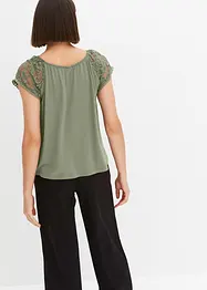 Shirt mit Spitzenärmeln, bonprix