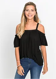 T-shirt à épaules dénudées en viscose douce, bonprix
