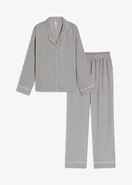 Gewebter Flanell Pyjama mit Fischgrätmuster, bonprix