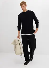 Pullover in 2 in 1 Optik mit Baumwolle, bonprix