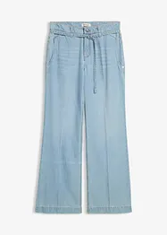 Wide-Leg-Jeans Mid Waist mit Gürtel, bonprix