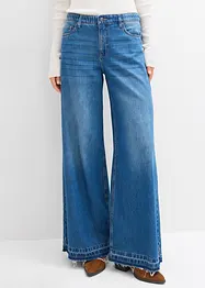 Wide-Leg-Jeans Mid Waist, Bequembund, bonprix