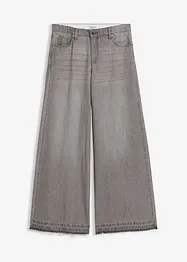 Wide-Leg-Jeans Mid Waist, Bequembund, bonprix