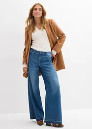 Wide-Leg-Jeans Mid Waist, Bequembund, bonprix