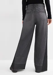 Wide-Leg-Jeans High Waist mit Einsatz, bonprix
