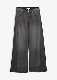 Wide-Leg-Jeans High Waist mit Einsatz, bonprix