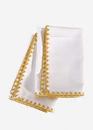 Stoffservietten aus Bio Baumwolle mit Glanz Bordüre (4er Pack), bonprix