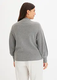 Pull en maille à manches ballon, bonprix