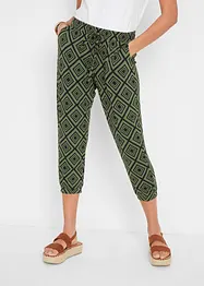 Pantalon 3/4 fluide en viscose extensible, bonprix