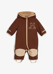 Combinaison bébé en softshell avec doublure sherpa et capuche, bonprix