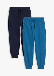 Lot de 2 pantalons de jogging doux en coton mélangé, bonprix